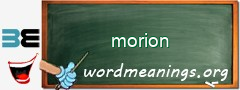 WordMeaning blackboard for morion